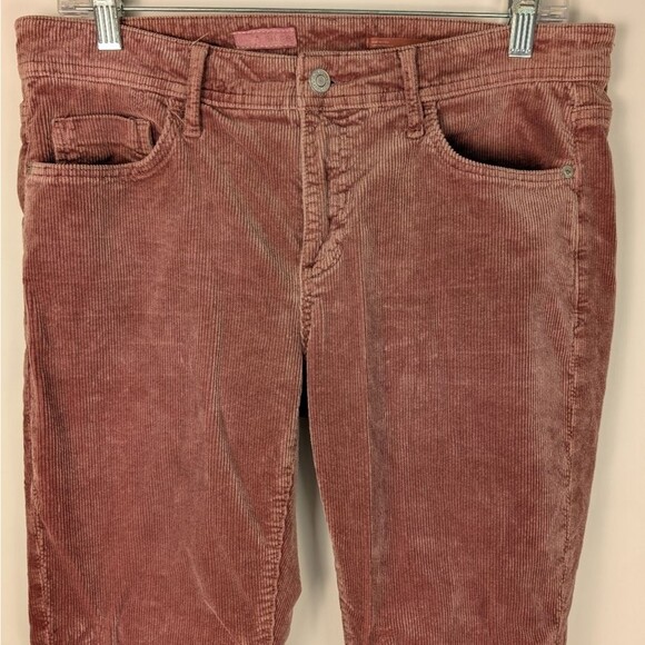 Pilcro Corduroy Pants Size 28 Burgundy Straight Leg Soft Stretch Women’s - Picture 3 of 13